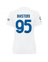 Inter Milan Alessandro Bastoni #95 Venkovní Dres pro Dámské 2023-24 Krátký Rukáv